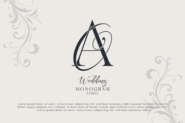 AO and OA wedding monogram logo