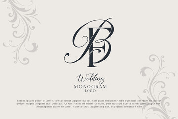 BF and FB wedding monogram logo