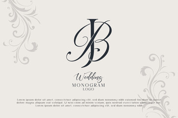 BJ and JB wedding monogram logo