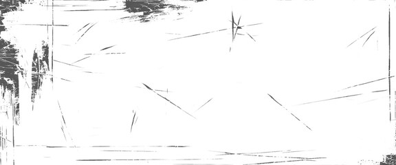 Vector white and black sketches line texture  distressed overlay texture of cracked concrete.
