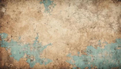 Handdoek met foto Verweerde muur  Vintage charm  Textured wall with peeling blue paint  © SwathiFX