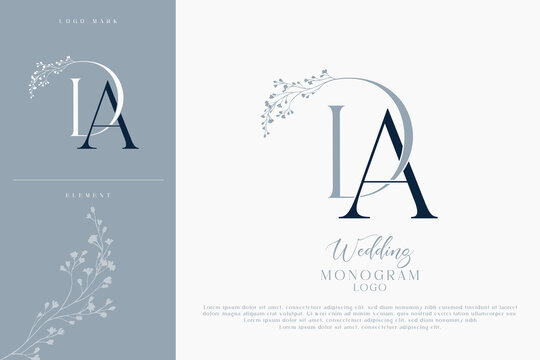 DA AD wedding initial monogram logo
