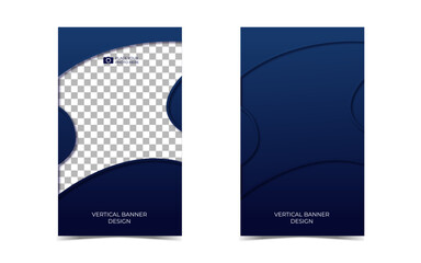 VERTICAL BANNER 37 EDITABLE ABSTRACT BANNER DESIGN WITH PHOTO INSERT OPTION - VERSATILE FOR ANY PURPOSE