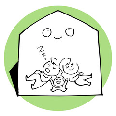 昼寝が出来る安心な家