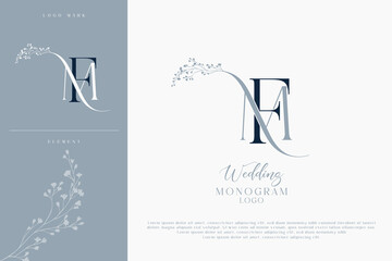 MF FM wedding initial monogram logo