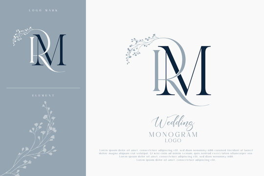 RM MR wedding initial monogram logo