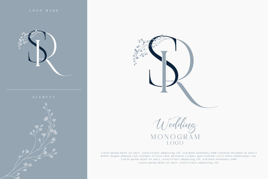 sr rs wedding initial monogram logo
