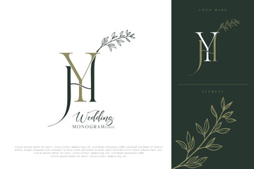 hy yh wedding initial modern and monogram logo