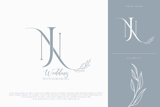 nj wedding initial modern and monogram digital logo