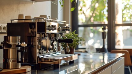 Professional Espresso Machine in a Modern Kitchen