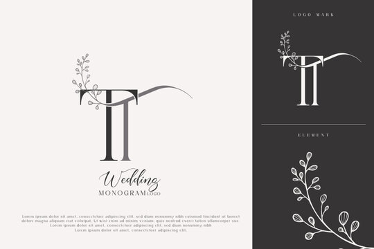 tt wedding initial monogram logo