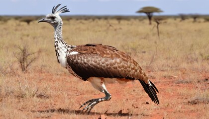  Wild beauty in the savanna  A majestic ostrich in its natural habitat