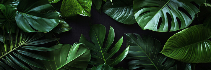 Tropical Leaf Background.