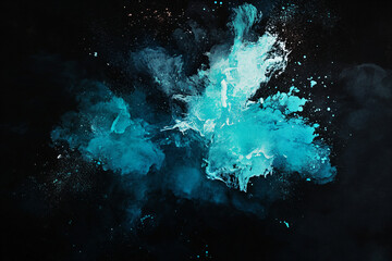 Obraz premium Blue Watercolor Explosion.