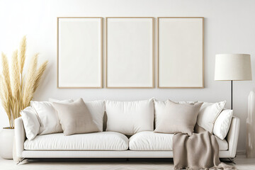 Modern Living Room Mockup.