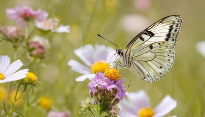  Butterfly in bloom a moment of serene beauty