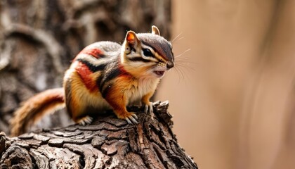  Wild beauty in the forest  A colorful squirrel in its natural habitat