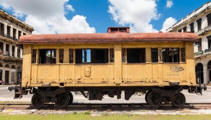 Obraz premium Abandoned train car a testament to time