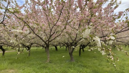  Blooming orchard a symphony of natures beauty