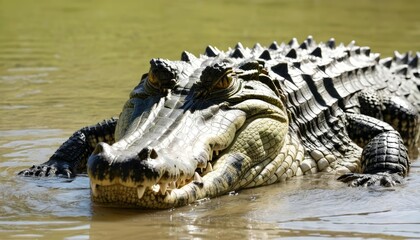 Obraz premium Majestic alligator in the wild