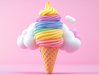 Ice cream 3D.