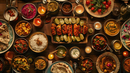 Beautifully lit Indian dishes showcasing their vibrant, appetizing colors