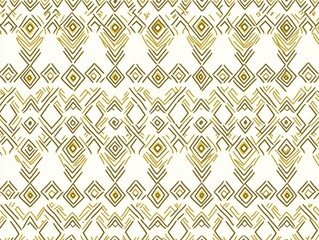 Elegant Geometric Pattern in Gold and White for Home Decor
