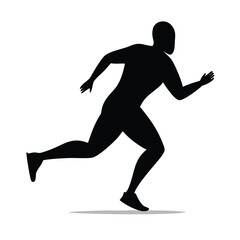 Vector logo of a running athlete, ideal for sport branding and dynamic designs.