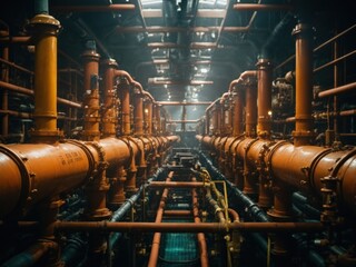 the old underwater pipelines