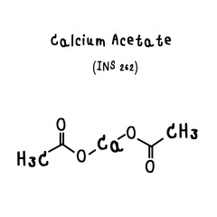 chemical structure of Calcium Acetate illustration