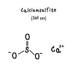 chemical structure of Calciumsulfite illustration