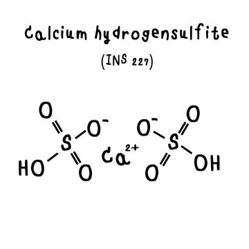 chemical structure of Calcium hydrogensulfite illustration