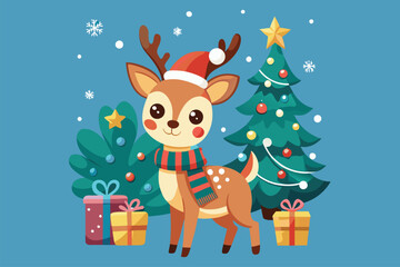 Best  cute bear is celebrating Christmas day  Art Illustrations vector 22.eps