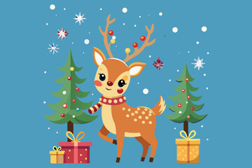 Best  cute bear is celebrating Christmas day  Art Illustrations vector 23.eps