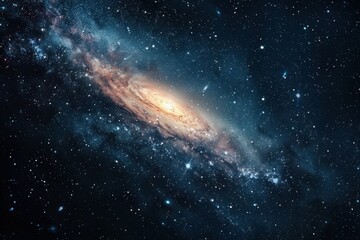 Obraz premium A Spiral Galaxy in a Starry Night Sky