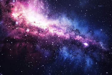 Naklejka premium A Cosmic Nebula with Stars and Dust