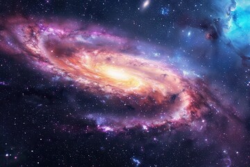 Obraz premium A Spiral Galaxy Amidst a Starry Sky