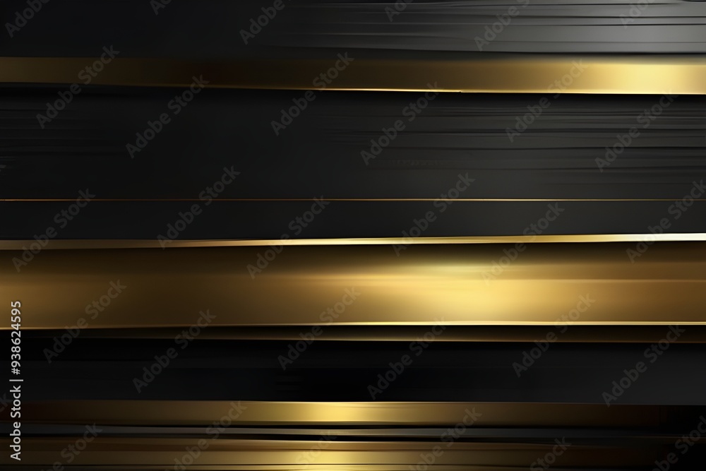 Wall mural abstract black and gold are light with white the gradient is the surface with templates metal textur