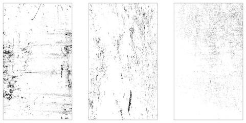 Set of grunge overlay textures. Grunge textures .Distress background set. Abstract vector template.