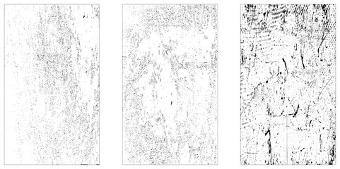 Set of grunge overlay textures. Distress background rust and paint concept vector.