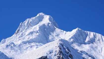  Majestic peak untouched snow and endless sky