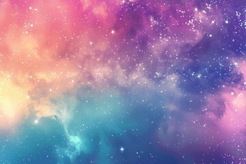 A Cosmic Canvas of Pink, Blue, and White Stars