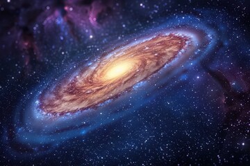 A Spiral Galaxy in the Vastness of Space