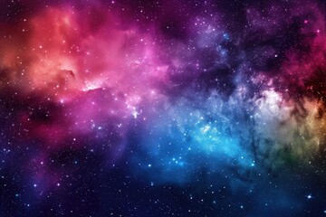 Naklejka premium A Cosmic Canvas of Stars and Nebulae