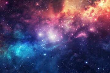 Fototapeta premium A Cosmic Landscape of Stars, Nebulas, and Galactic Dust