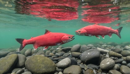  Underwater companionship in a rocky haven