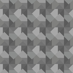Fototapeta premium Seamless mosaic pattern consisting of triangular shapes in various shades of grey. Suitable for backgrounds or decorative elements.
