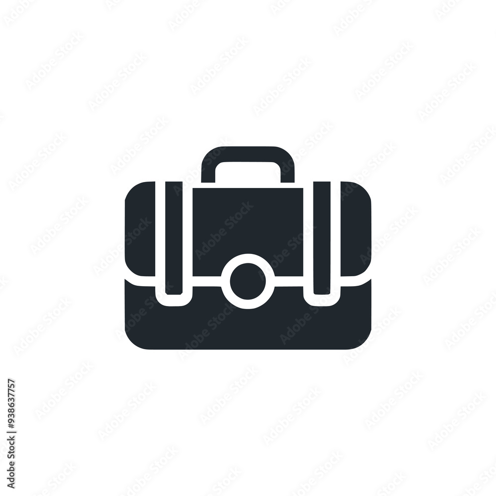 Poster briefcase modern logo vector illustration template design