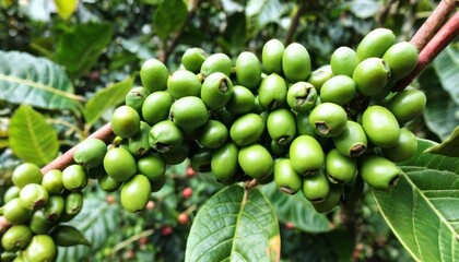  Bountiful harvest of fresh green fruit on a tree