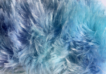 Blue plush fabric abstract textured background